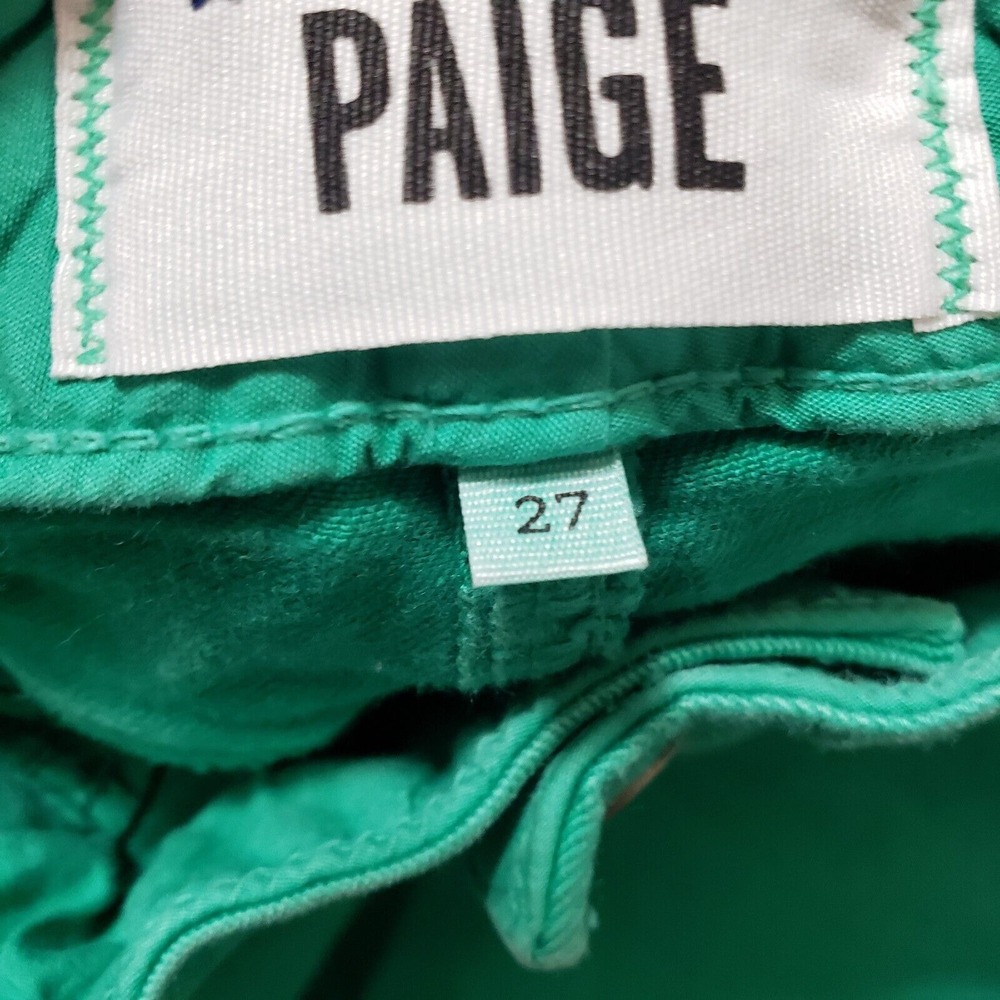 Paige Jeans Womens 27 Green Made In USA Skyline Ankle - Picture 3 of 11